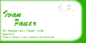 ivan pauer business card